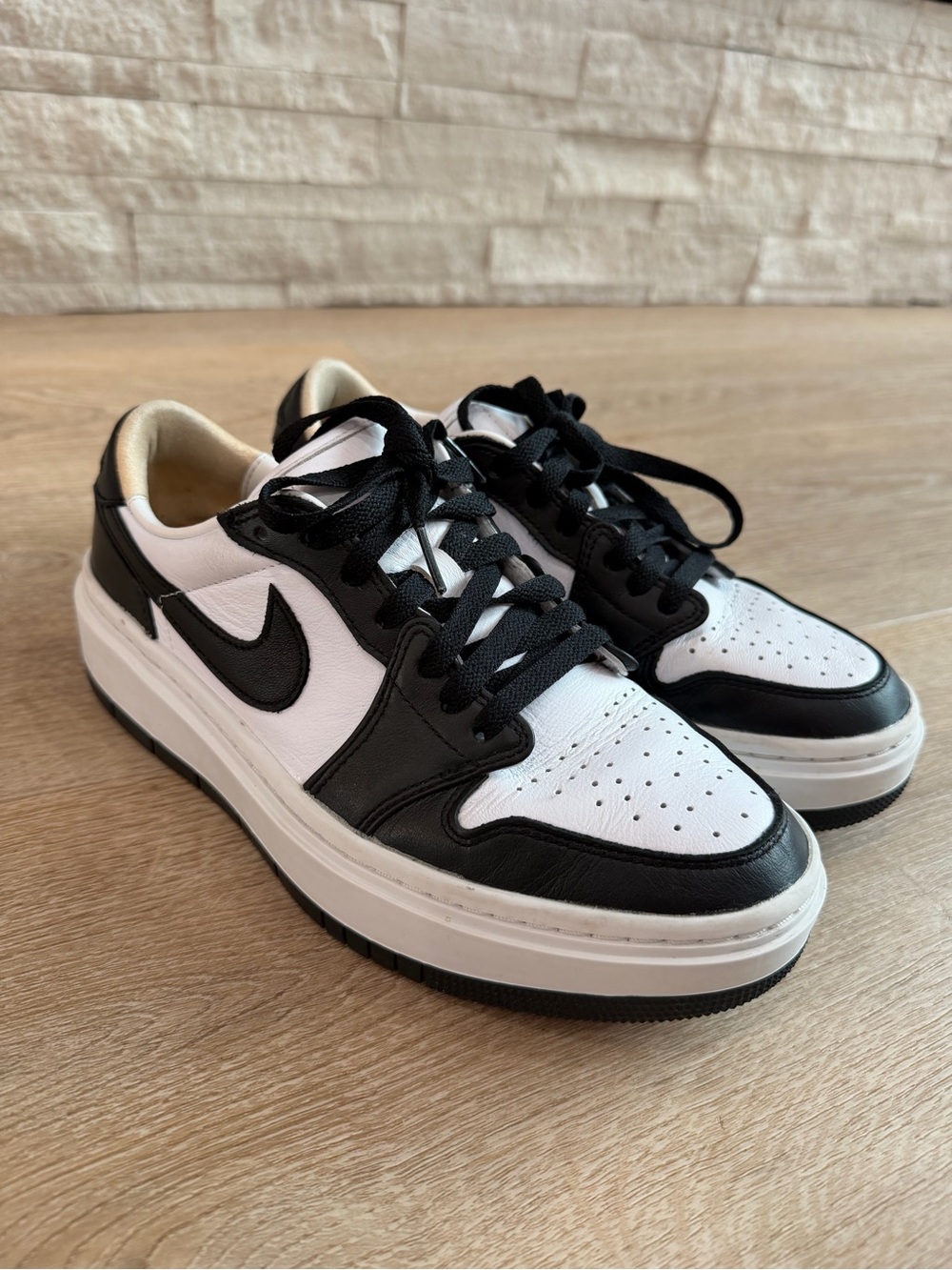 Jordan Black and White Low-Top Athletic Sneakers